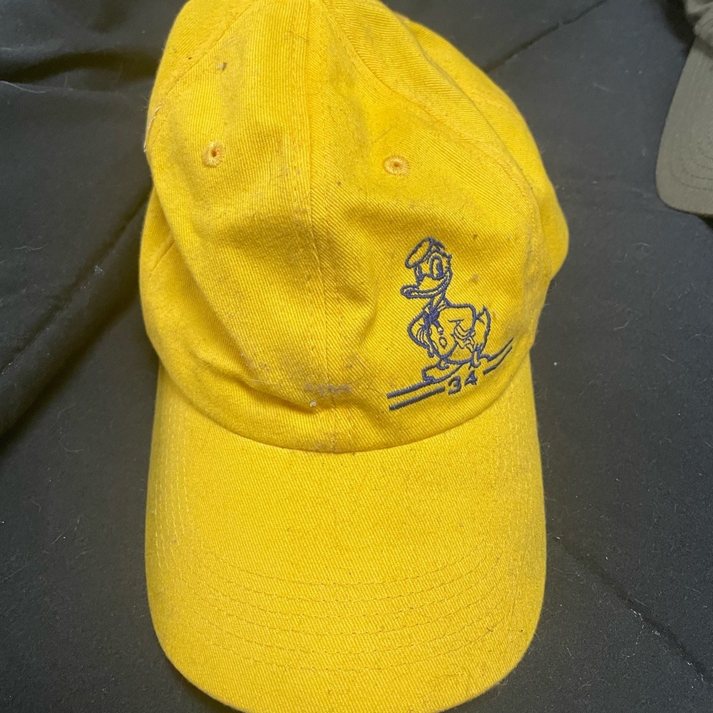 Daffy Duck yellow baseball hat with navy emblem (official, WDW)